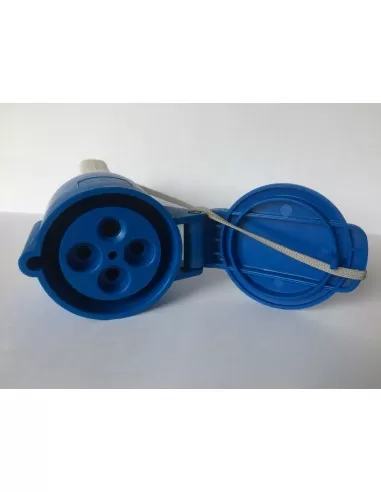 Toma de corriente industrial Gewiss 3P T 32A 230V 9H con protección GW62016